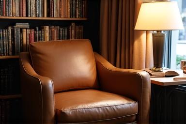 Un angolo lettura accogliente con poltrone e libri